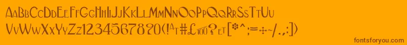 BlackadderiiNormal Font – Brown Fonts on Orange Background