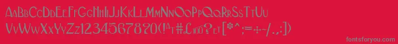 BlackadderiiNormal Font – Gray Fonts on Red Background