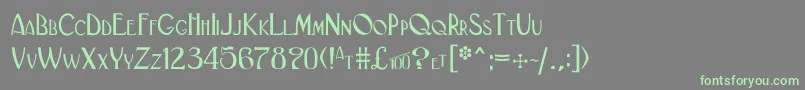 BlackadderiiNormal Font – Green Fonts on Gray Background