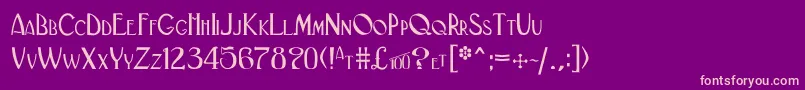 BlackadderiiNormal Font – Pink Fonts on Purple Background