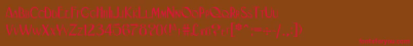 BlackadderiiNormal Font – Red Fonts on Brown Background
