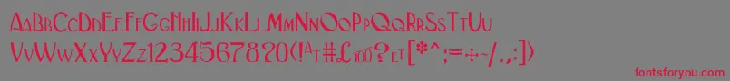 BlackadderiiNormal Font – Red Fonts on Gray Background