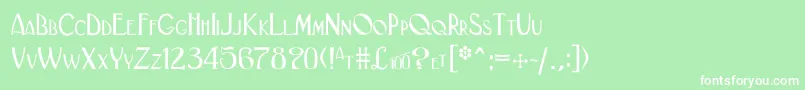 BlackadderiiNormal Font – White Fonts on Green Background