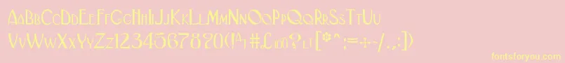 BlackadderiiNormal Font – Yellow Fonts on Pink Background