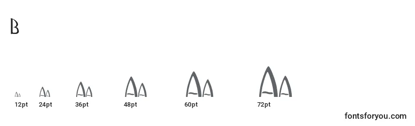 BlackadderiiNormal Font Sizes