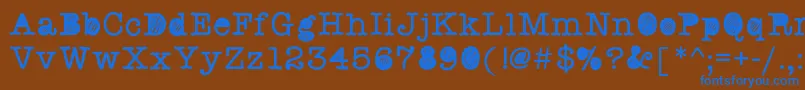 Swquickstaffmeeting Font – Blue Fonts on Brown Background