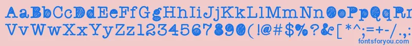 フォントSwquickstaffmeeting – ピンクの背景に青い文字