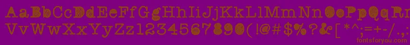 Swquickstaffmeeting Font – Brown Fonts on Purple Background