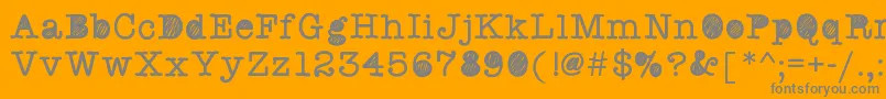 フォントSwquickstaffmeeting – オレンジの背景に灰色の文字