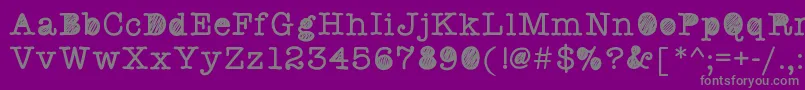 Fonte Swquickstaffmeeting – fontes cinzas em um fundo violeta