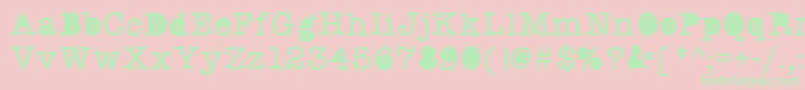 Swquickstaffmeeting Font – Green Fonts on Pink Background