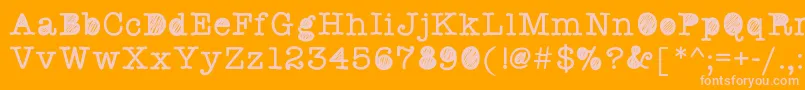 Swquickstaffmeeting Font – Pink Fonts on Orange Background