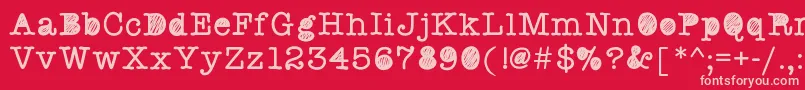 Swquickstaffmeeting Font – Pink Fonts on Red Background