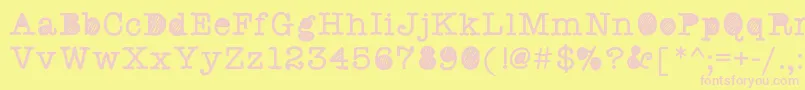 Swquickstaffmeeting Font – Pink Fonts on Yellow Background