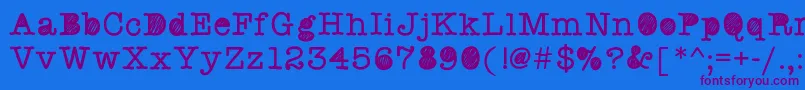 Шрифт Swquickstaffmeeting – фиолетовые шрифты на синем фоне
