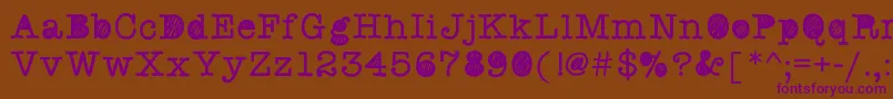 Swquickstaffmeeting Font – Purple Fonts on Brown Background