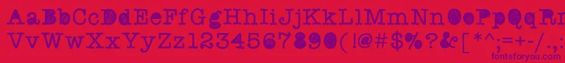 Swquickstaffmeeting Font – Purple Fonts on Red Background