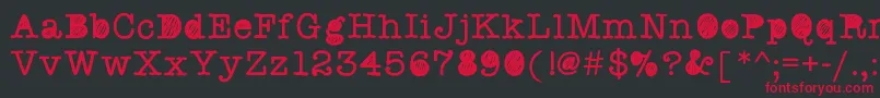 Swquickstaffmeeting Font – Red Fonts on Black Background