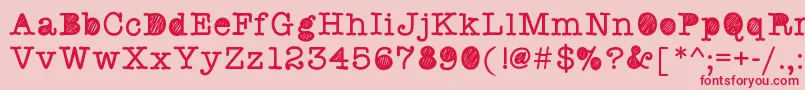Swquickstaffmeeting Font – Red Fonts on Pink Background