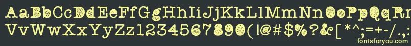 Swquickstaffmeeting Font – Yellow Fonts on Black Background