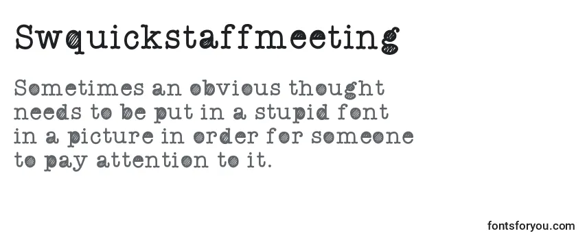 Review of the Swquickstaffmeeting Font