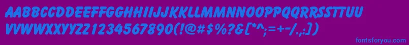 Шрифт Balloondextbol – синие шрифты на фиолетовом фоне