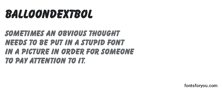 Review of the Balloondextbol Font