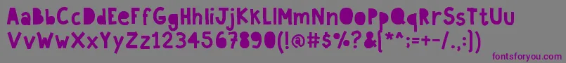 Paperland Font – Purple Fonts on Gray Background