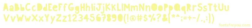 Paperland Font – Yellow Fonts on White Background