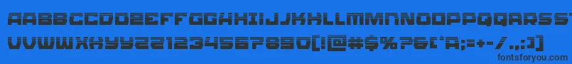 Olympiccarrierhalf Font – Black Fonts on Blue Background