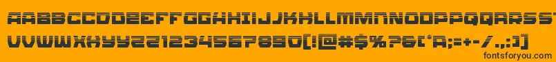 Olympiccarrierhalf Font – Black Fonts on Orange Background