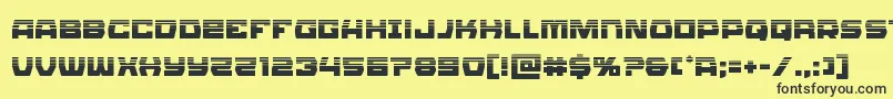 Olympiccarrierhalf Font – Black Fonts on Yellow Background