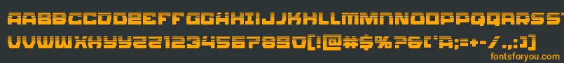 Olympiccarrierhalf Font – Orange Fonts on Black Background