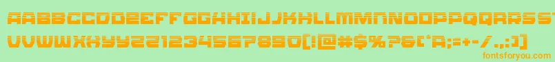 Olympiccarrierhalf Font – Orange Fonts on Green Background
