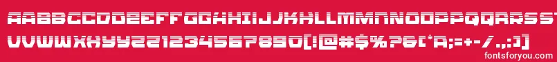 Olympiccarrierhalf Font – White Fonts on Red Background
