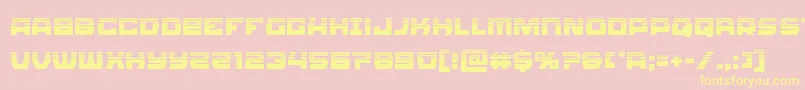 Olympiccarrierhalf Font – Yellow Fonts on Pink Background
