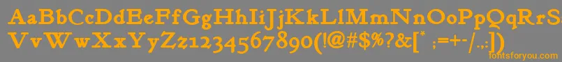 Kelmscottromannf ffy Font – Orange Fonts on Gray Background