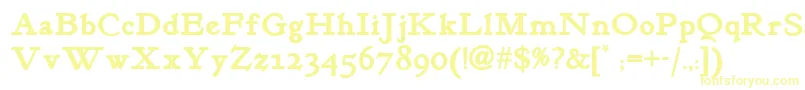 Kelmscottromannf ffy Font – Yellow Fonts on White Background