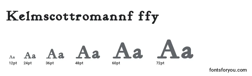 Размеры шрифта Kelmscottromannf ffy