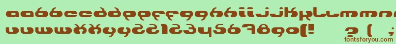 Шрифт Hydro – коричневые шрифты на зелёном фоне