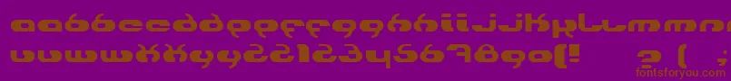 フォントHydro – 紫色の背景に茶色のフォント