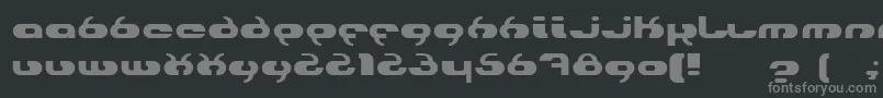 フォントHydro – 黒い背景に灰色の文字