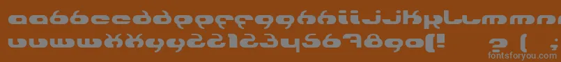 Hydro-fontti – harmaat kirjasimet ruskealla taustalla