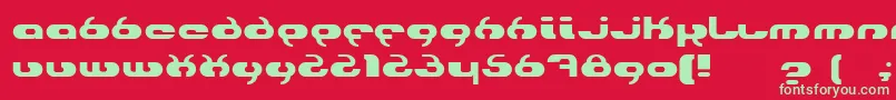 フォントHydro – 赤い背景に緑の文字