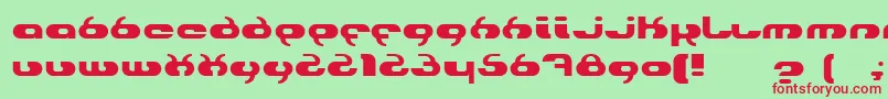 フォントHydro – 赤い文字の緑の背景