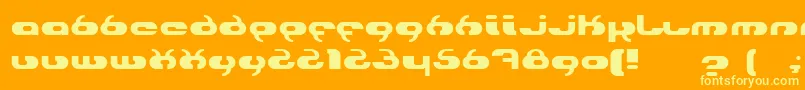 フォントHydro – オレンジの背景に黄色の文字