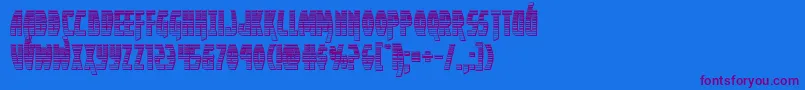 Yankeeclipperchrome Font – Purple Fonts on Blue Background