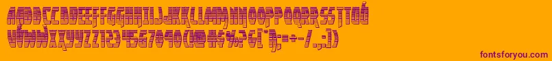 Yankeeclipperchrome Font – Purple Fonts on Orange Background