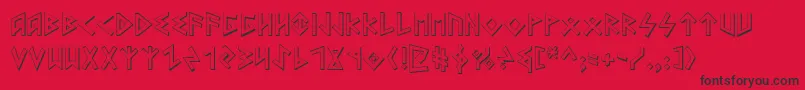 Heorots Font – Black Fonts on Red Background