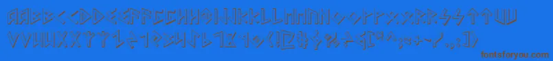 Heorots Font – Brown Fonts on Blue Background